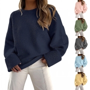 Fashion Crew Neck Long Sleeve Sweater