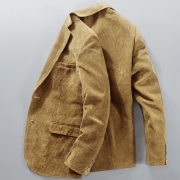 Single-Breasted Casual Classic Corduroy Blazer