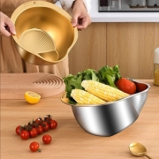 3-Piece Set: Stainless Steel Multifunctional Kitchen Drain Baskets