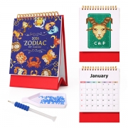 2026 DIY Zodiac Sign Calendar - Creative Diamond Painting Desk Decor