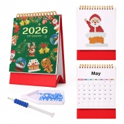2026 DIY Christmas Pattern Calendar - Creative Diamond Painting Desk Decor
