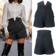 Street Fashion Foldable Irregular High-rise Shorts