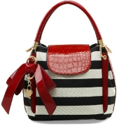 Fashion Bowknot Lovely Zebras Stripe Woman Handbag