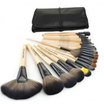 Wood Black 32Pcs Kit Brush Lot Makeup Brushes Professional Cosmetic Make Up Set