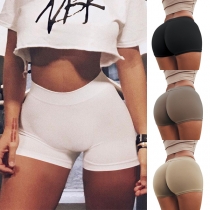 Fashion Solid Color High Waist Hip-up Safety Knickers