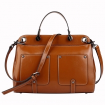 Vintage Simple Large Rivets Shoulder Bag Tote Handbag