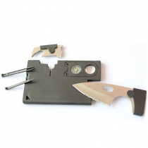 Credit Card Companion with Serrated Blade, Lens and Compass
