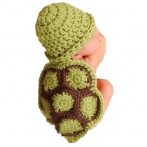 Baby Newborn Boy Girl Turtle Tortoise Crochet Cotton Knit Costume Photo