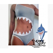 Sexy Shark Mouth Shaped One-piece Bikini Swimwear