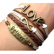 Retro Romantic Believe LOVE Bracelet