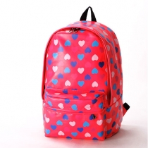 Street-chic Style Cute Overall Heart Print Backpack