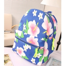 Fresh Contrast Color Floral Print Backpack
