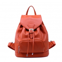 Casual Simple Solid Color Backpack Travelling Bag