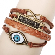 Evil Eye Pendant Best Friend Infinity Charm Bracelet Gift
