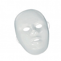 12-pack Plastic Halloween White Drama Party Kids Face Masks