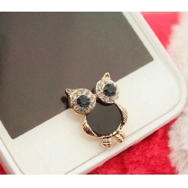 Cute Vintage Owl Charm phone Home Return Keys Buttons Sticker For iPhone 4S iPhone 5 iPod Touch iPad Repair Fix Replace Replacement
