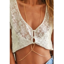 Street-chic Gold Silver Colored Belly Bodychain 