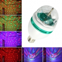 Sound Control Rotating Strobe LED Crystal stage light for Disco party club bar DJ .ball   Bulb Multi changing Color