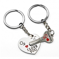 Key to My Heart Cute Couple Keychain Love Keychain Key Ring