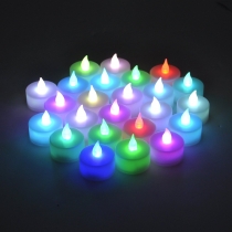 Battery-powered Flameless Color-changing LED Tealight Candles