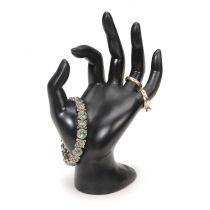 Polyresin Hand Form Bracelet Display, Black