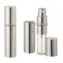 Silver Metallic Perfume Atomizer Spray 10 ML for purse or travel Refillable