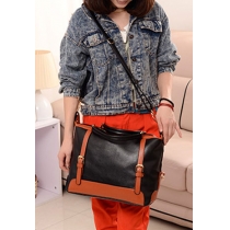 Stylish Sequin Contrast Color Strap Handbag Shoulder Bag