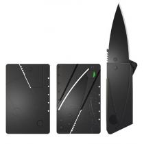 Credit Card Sized Folding Knife (Black Blade)