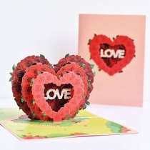 3D Pop-Up Rose and Love-Creative Craft Valentine's Cards