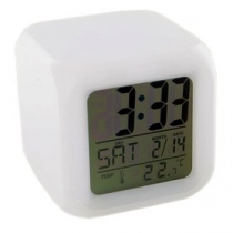 Glowing LED Color Mood Changing Digital Alarm Clock High Quality Practical