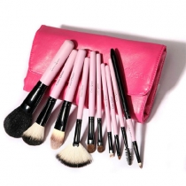 Premium Professional 10 Pcs Beauty Makeup Brush Set Kit With Case