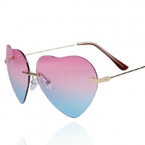 Coo. Gradient Color Mirror Lens Love Heart Frame Sunglasses Shades 