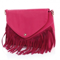 Street-chic Style Cool Fringed Message Crossbody Bag