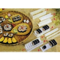 10pcs/Set Sushi Maker Kit Rice Roll Mould Making
