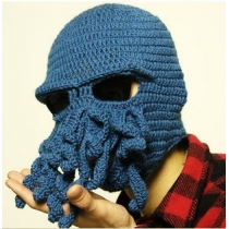 Fashion novelty handmade knitting wool octopus unisex hat