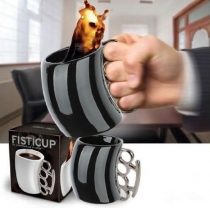 Best Choice 2013 Design Fist Cup Brass Knuckle Duster Handle Coffee Milk   Ceramic Fist Mug Cup Cool Gift
