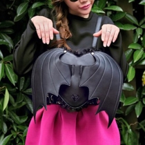 Stylish Black Bat Love Heart Lace Backpack Bag