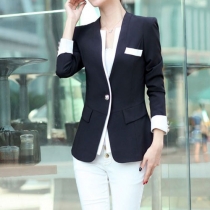 Candy Color Fashion Tunic Business Suit Blazer Jacket Coat 
