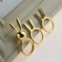 Gold/Silver Tone Lovely Bunny Ear Knuckle Ring 