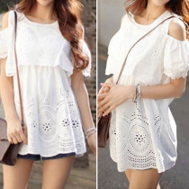 Fashion Hollow Out Crochet Off-shoulder Tops