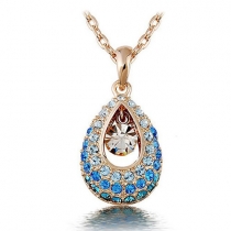 Fashion Waterdrop Shaped Crystal Necklace