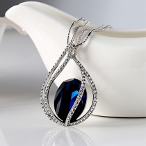 Fashion Rhinestone Austrian Crystal Pendant Necklace