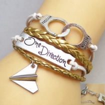 Retro One Direction Engraved Woven Bracelet