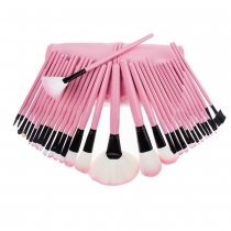 Professional Beauty 32 PCS Cosmetic Makeup Brushes Set with Pink Pouch 