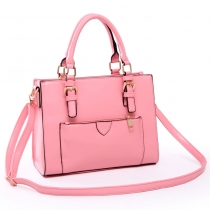 Fashion Candy Color Buckle Strap Handbag Cross Body Bag