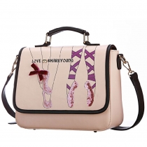 Fashion Contrast Color Bowknot Paillette Dancing Shoes Handbag Shoulder Bag