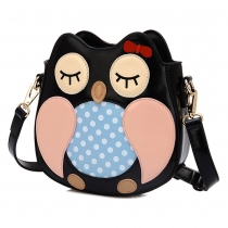 Cute Owl Contrast Color Shoulder Bag Cross Body Bag