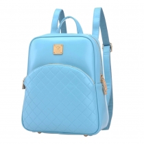 Retro Grid Solid Color Multifunction Backpack