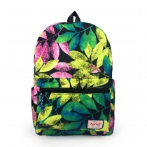 Bohemian Style Leaves Floral Print Backpack