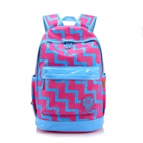 Fashion Geometric Floral Print Backpack Travelling School Bag